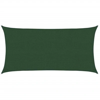 Image of vidaXL Sunshade Sail 160 g/m² Dark Green 2.5x5 m HDPE