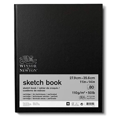 Image of Winsor &amp; Newton Sketchbook, Paper, Natural White, 27,9 x 35,6 cm 80 Blatt Skizzenpapier im Block