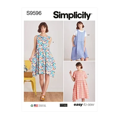 Image of Simplicity SS9596A Misses Dress A (XS S M L XL)