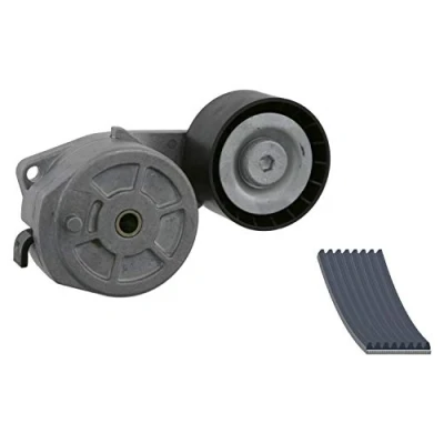 Image of 1354391, 1354391S1, 1376317, 1376317S1, 1389024 V ribbed belt set FEBI BILSTEIN 31625 with tensioner for