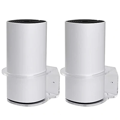 Image of Wall Mount Stand Holder BECEMURU Stability Acrylic Protective Router Guard for TP Link Wifi Deco M4/P9/S4/S7/E4 Whole Home Mesh Wi Fi System (2 Pack)