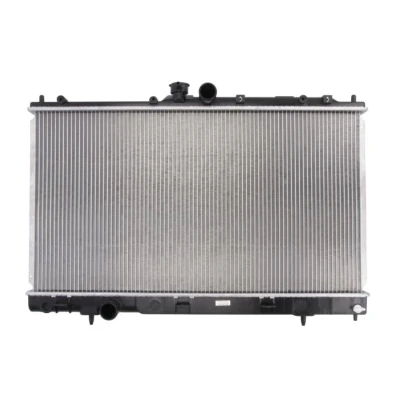 Image of MR497740, MR968856, MR968857, MR993259 Engine radiator NRF 53779 Aluminium 684mm 373mm 17mm with mounting parts Brazed cooling fins