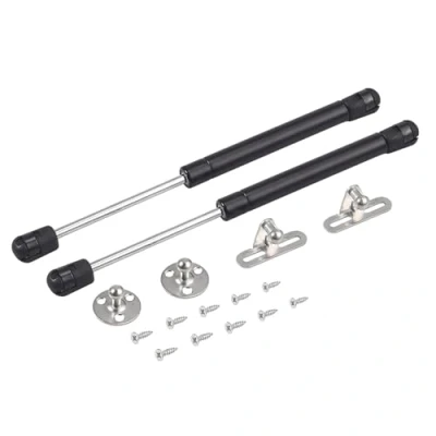 Image of Bohaner 100N Gas Struts, 2X Pressure Cabinet Door Hinges Lift Up Spring Flap Strut Support Stay Bar Kitchen Cupboard Box (100N Black)