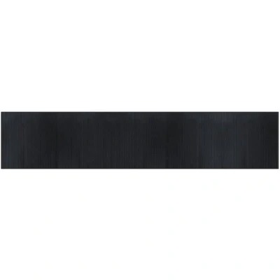Image of vidaXL Rug Rectangular Black100x1000 cm Bamboo