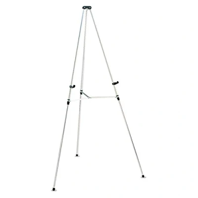 Image of Nobo Telescopic Display Flipchart Easel with adjustable Tripod Stand, 12 kg Capacity, 105 x 78 945 mm, Grey