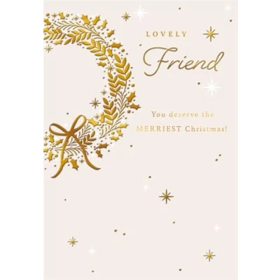 Image of Cards Hallmark Lovely Friend Christmas, You Deserve the Merriest Christmas!