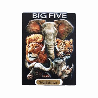 Image of South Africa 3D Big Animals Refrigerator Magnet Resin Travel Souvenirs,Handmade Home &amp; Kitchen Decoration Fridge Collection Gift