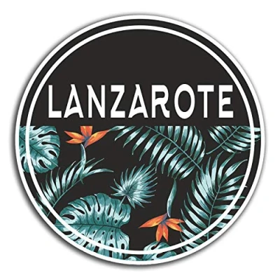 Image of 2 x 10cm Lanzarote Spain Vinyl Stickers Travel Sticker Laptop Luggage #32097 (10cm Wide)