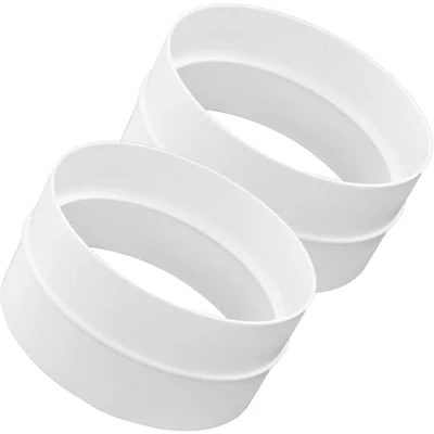 Image of Vent Systems 100 mm / 4&quot; Inch Pack of 2 Round Male Duct Connector ABS Plastic HVAC Inline Ducting Fittings for PVC Flexible or Rigid Hose Pipe Air Ventilation System Adapter