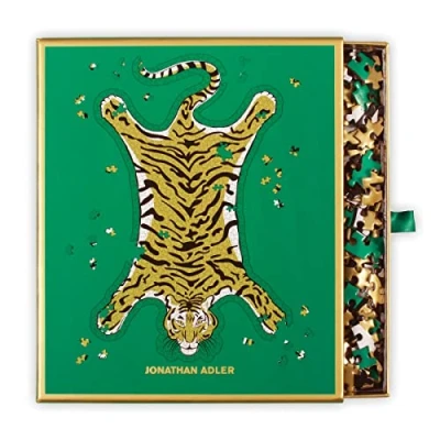 Image of Galison 9780735367159 Jonathan Adler Safari 750 Piece Shaped Foil Puzzle