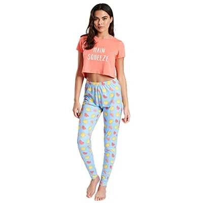 Image of Undercover Ladies Coral Fruit Print Long Pyjamas 791012 S