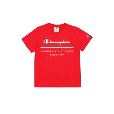 Image of Champion Boy&#039;s Legacy Graphic Shop B (306842) Crewneck Short Sleeve T Shirt, Red (RS011), 7 8 Years