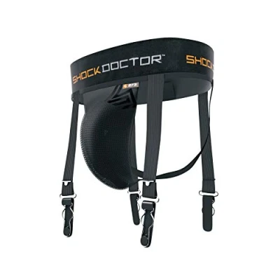 Image of Shock Doctor Ultra Hockey Garter/Supporter with Cup Pocket (Black, Adult Medium)