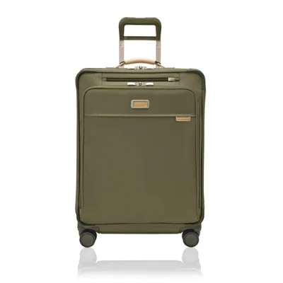 Image of Briggs &amp; Riley Baseline Essential Carry On Spinner, Olive, 56cm