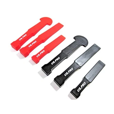 Image of US PRO 6pc Non Marking Trim &amp; Pry Bar Door Remover Clips Tool Set 5449