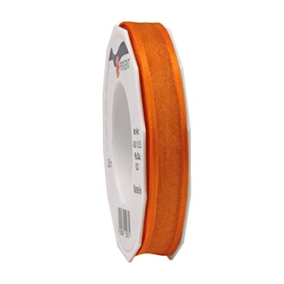 Image of Präsent Marseille Wired Organza Ribbon Orange 15 mm Width, 25 m Length