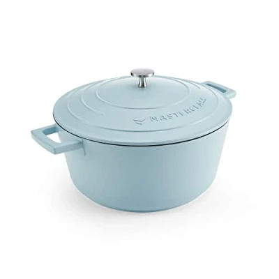Image of MasterClass Cast Aluminium 5L Casserole Dish Sky Blue