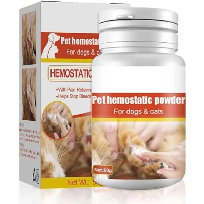 Image of Blood Stopper for Dogs Stop Styptic Powder, Pet Wound Healing Clotting Powder Dogs, Cat And Dog Nail Stopper, 50ml (1 Pc)