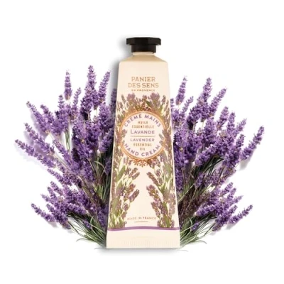 Image of Panier des Sens Lavender Mini Hand Cream for very Dry Hands and Skin Vegan Women Men Shea Butter &amp; Olive Oil Made in France 96% Natural Ingredients 30ml