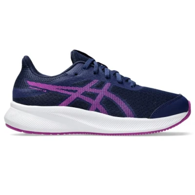Image of Asics Patriot 13 Unisex Neutral running shoes for kids, Size: 4, Blue expanse/bold magenta Textile/synthetics