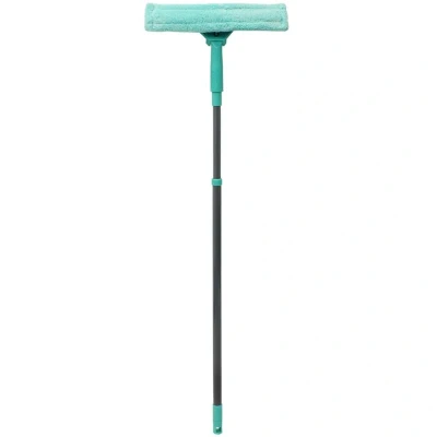 Image of JVL 20 042TQ Super Absorbent Window Cleaner with Extendable Pole, Turquoise/Grey