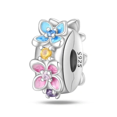 Image of LNQOBU Clip/Stopper Beads Charms for Bracelets &amp; Necklaces 925 Sterling Silver European Snake Chain Jewelry Gift Women