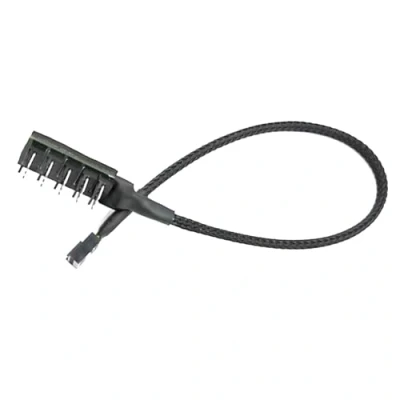Image of TTTLLNN 5Ways 305mm PVC Power Cable Fan Splitter Adapter for PC Cooling, Gaming, Workstations &amp; Servers