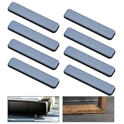 Image of 8 Pack Furniture Glides Self Stick 100x25mm rectangle Teflon Sliders Reusable for Carpet Easy Moving Chair Tiled Hardwood Floors Movers