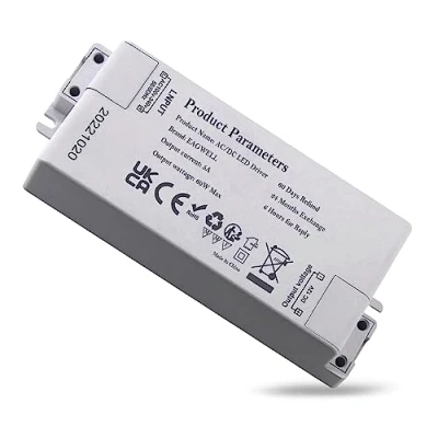 Image of EAGWELL LED Driver 12V 60W 5A, 240V AC to DC Transformer LED, Constant Voltage Power Supply, Low Transformers for Strip Light, downlight, Display and G4, MR11, MR16 Light Bulbs
