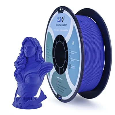 Image of ZIRO Matte PLA Filament 1.75mm, 1KG 3D Printer Filament, High Toughness PLA, Dimensional Accuracy +/ 0.03mm, Blue