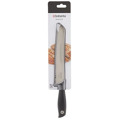 Image of Brabantia 120626 Tasty+ Bread Knife, Dark Grey