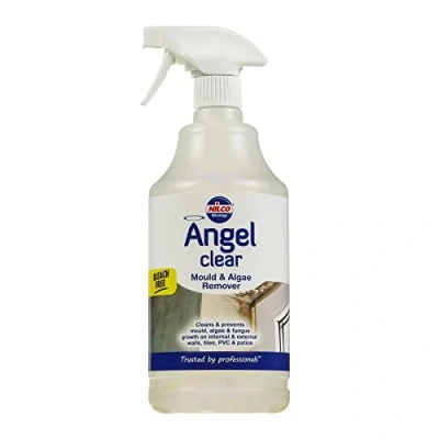 Image of Nilco Angel 1L Clear Mould, Algae, Fungus, Black Spot Remover Bleach Free Controls Re Growth For Up to 3 Years Internal External Walls, Tiles, PVC, PatioNIL051