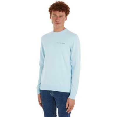 Image of Calvin Klein Jeans Men&#039;s INSTITUTIONAL Essentials Sweater J30J324974 Pullovers, Keepsake Blue, S