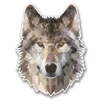 Image of 2 x 10cm Abstract Husky Wolf Vinyl Sticker Laptop Tablet Car Dog Animal #6370 (7.5cm Wide Tall)