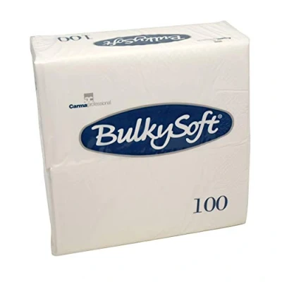 Image of Paper Serviettes Soft Napkins 40x40cm 2PLY BulkySoft White, 100