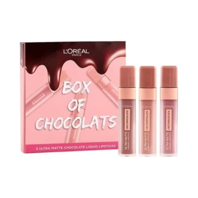 Image of L’Oreal Paris Box of Chocolates Ultra Matte Liquid Lip Giftset