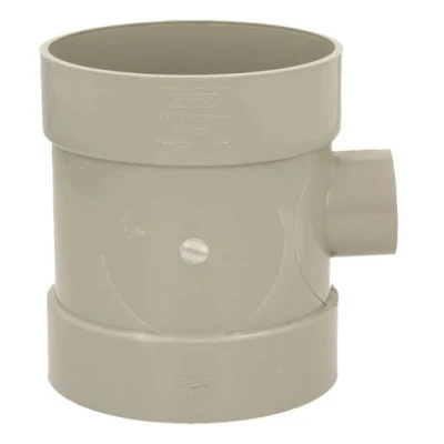Image of Davant Solvent Soil Double Socket Boss Pipe Connector 110mm x 50mm Olive Grey