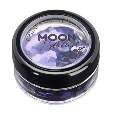 Image of Classic Chunky Glitter by Moon Lavender Cosmetic Festival Makeup for Face, Body, Nails, Hair, Lips 3g