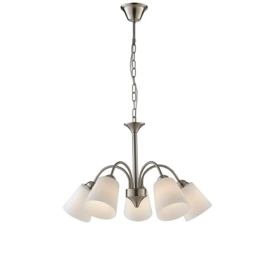 Image of 5 Light Multi Arm Pendant Ceiling Nickel 60x39cm