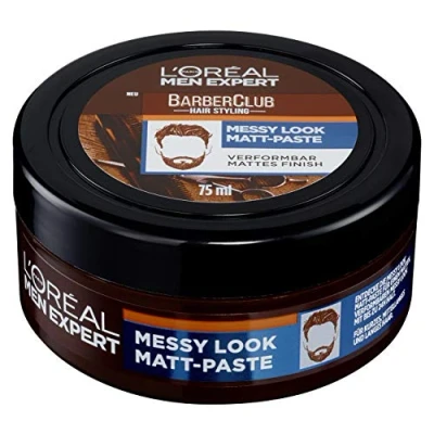 Image of L&#039;Oréal Men Expert Barber Club, Messy Look Matt Paste, Hair Wax with Strong Hold, Malleable, Flexible Structure, Paste for Men, 75 ml