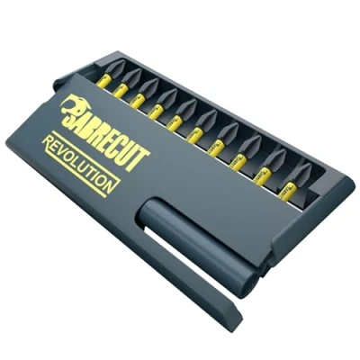 Image of 11 Piece SabreCut SCRKB11PH2 Professional Magnetic 32mm PH2 Phillips Impact Bits and 60mm Bit Holder in Storage Box Compatible with Dewalt Milwaukee Makita Bosch Others