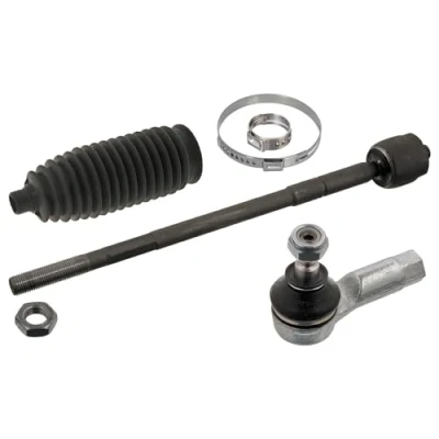 Image of 381774, 381774S1, 400169, 400169S1, 406684 Tie Rod FEBI BILSTEIN 39296 Front Axle Left, Right with nuts clamps, steering bellow