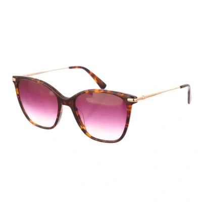 Image of Longchamp LO660S WoMens Butterfly Shaped Acetate Sunglasses Brown One Size