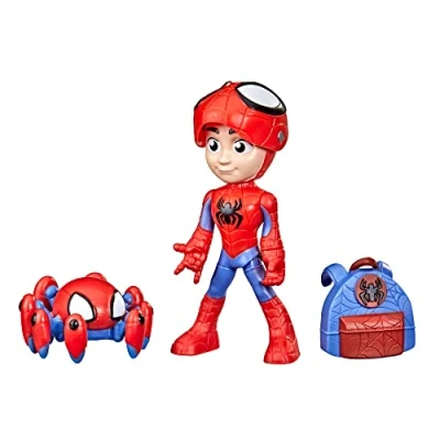 Image of Spidey and His Amazing Friends Hero Reveal 2 Pack, 4 Inch Marvel Action Figures Mask Flip Feature, Trace E, Kids Christmas Gifts, 3+