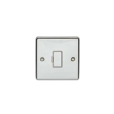 Image of Enhance Decorative Unswitched Fuse Spur Polished Chrome Finish WithWhite Trim