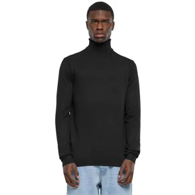Image of Urban Classics Turtleneck Jumper, Men&#039;s, Size: Large, Black