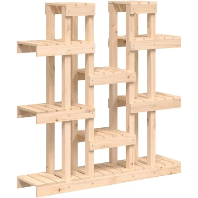 Image of vidaXL Plant Stand 104.5x25x109.5 cm Solid Wood Pine