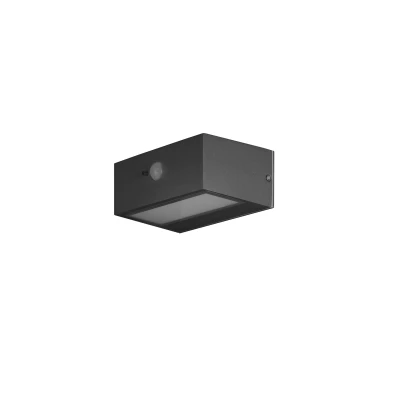 Image of Top LED Outdoor Down Wall Lamp Urban grey, Sandblasted, Warm White 3000K, IP44