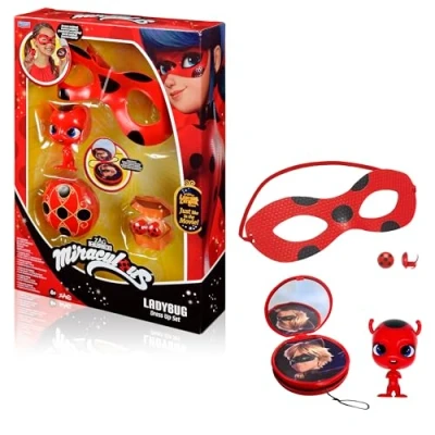 Image of Miraculous: Tales Of Ladybug And Cat Noir Role Play Set New Costume Kids Fancy Dress Mask Accessories Superhero Costumes For Girls Boys
