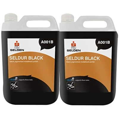 Image of Selden A001B Seldur Black Pigmented Metallised Floor Polish Pack of 2 x 5 Litre